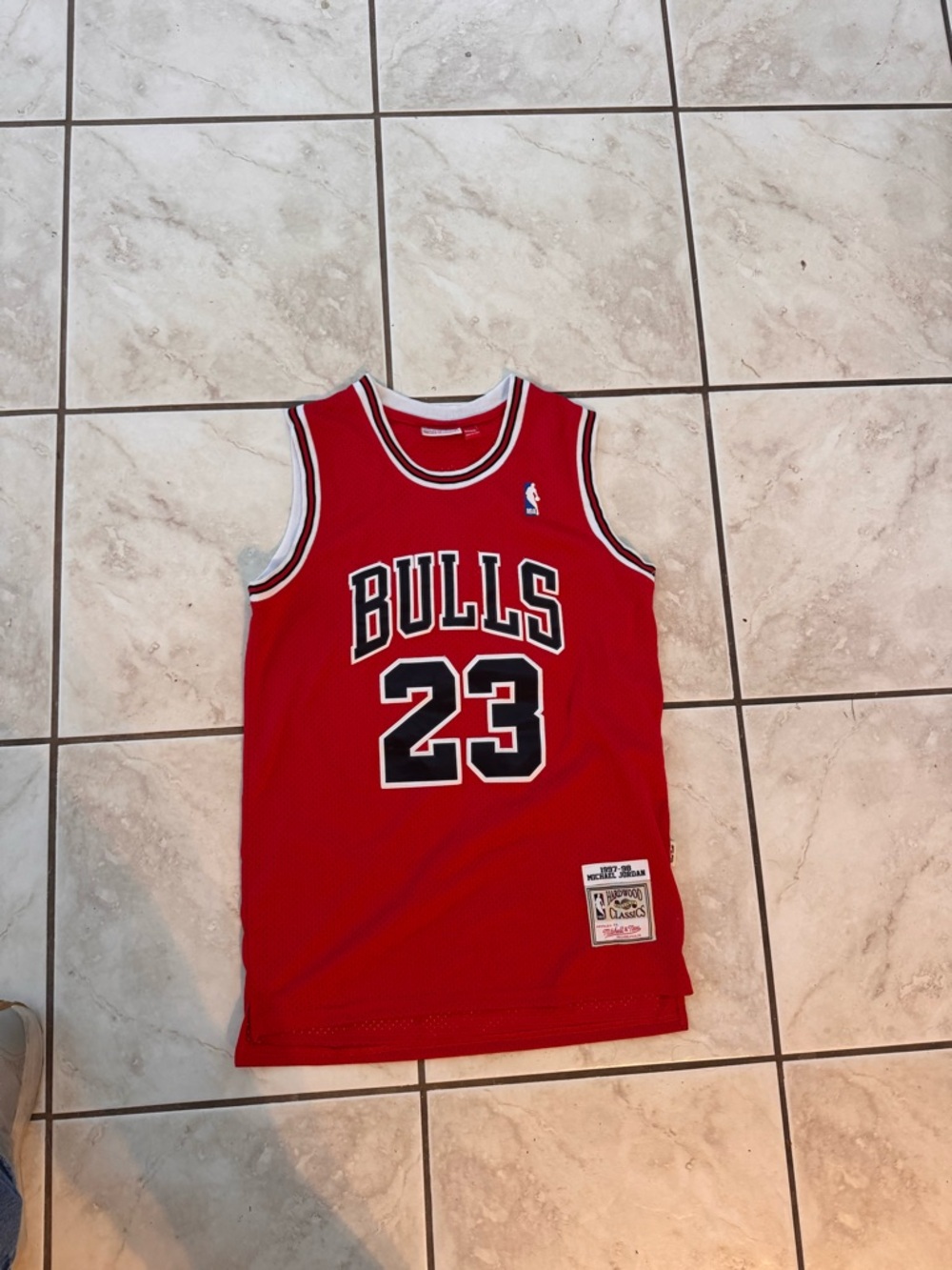 Mitchell & Ness Red Hardwood Classics Michael Jordan Jersey